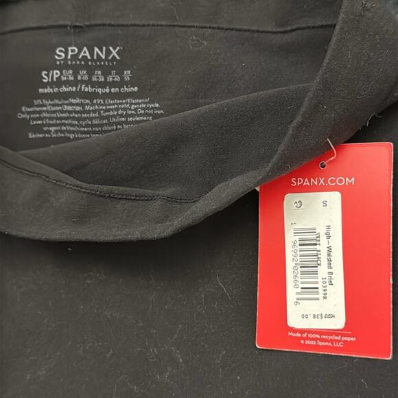Spanx Seamless Power High Waisted Brief Black New - Picture 6 of 6
